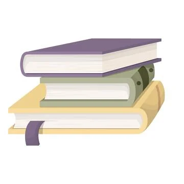 A stack of books. A stack of school textbooks. Vector illustration Illustrazione stock