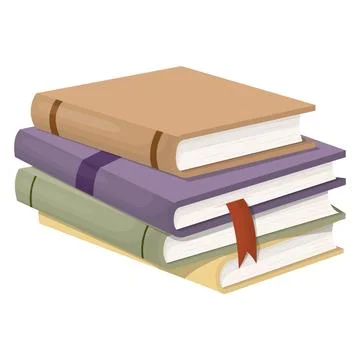 A stack of books. A stack of school textbooks. Vector illustration Illustrazione stock