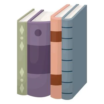 A stack of books. A stack of school textbooks. Vector illustration Stock Illustration