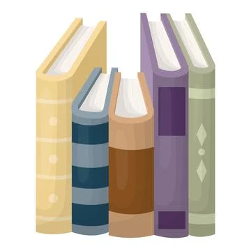 A stack of books. A stack of school textbooks. Vector illustration Stock Illustration