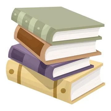 A stack of books. A stack of school textbooks. Vector illustration Illustrazione stock