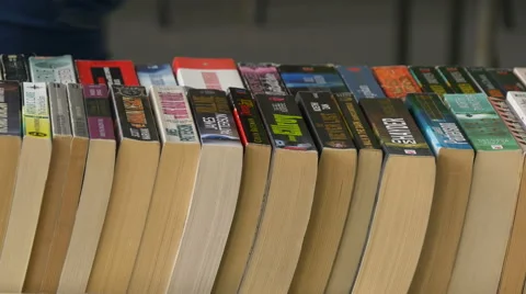 Stack of books on the street in London Stock Footage 60942958