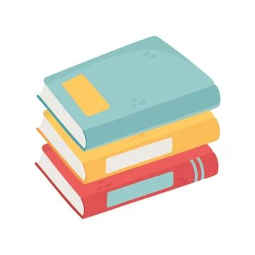 Stack of books study read literature isolated icon design Stock Illustration