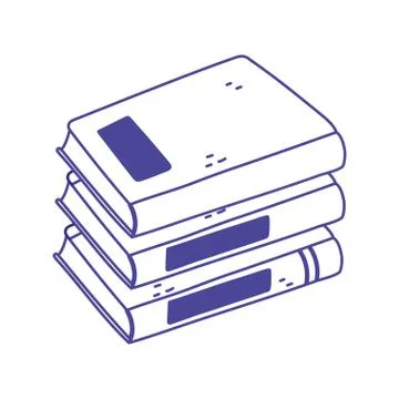 Stack of books study read literature isolated icon design Ilustración de archivo