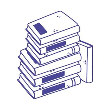 Stack of books study read literature isolated icon design Ilustración de archivo