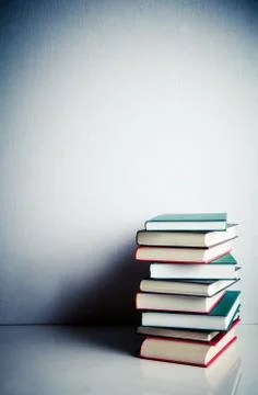 Stack of books on a table Stock Photos