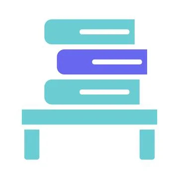 A stack of books on a table, vector illustration Illustrazione stock