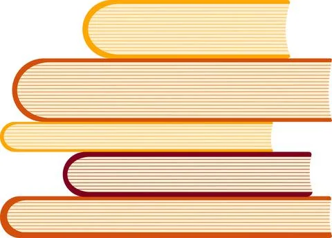 Stack of books. Various books, notebooks. educational vector illustration. Stock Illustration