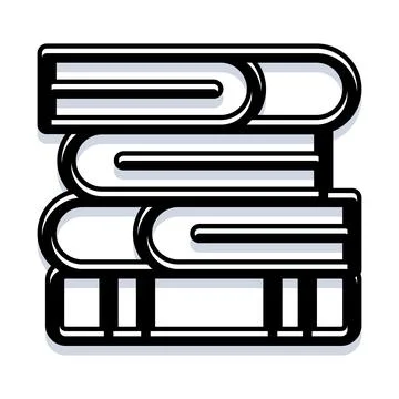 Stack of books vector icon for education 스톡 일러스트