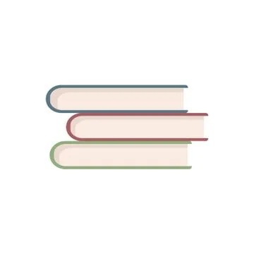 Stack of books vector illustration. Flat style pile of books isolated on whit Illustrazione stock