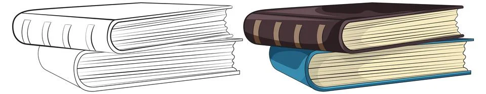 Stack of Books Vector Illustration 스톡 일러스트