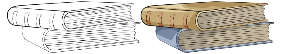 Stack of Books Vector Illustration Illustrazione stock