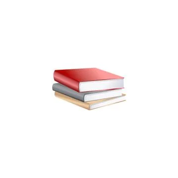 Stack books . Vector Illustration Isolated on White Background Illustrazione stock