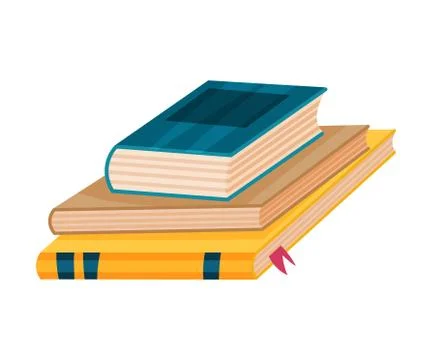 Stack of books. Vector illustration on a white background. Illustrazione stock