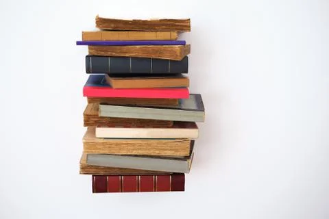 Stack of Books on the Wall Stock Photos
