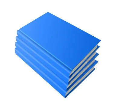 Stack of books on white background, 3d illustration Stock Illustration