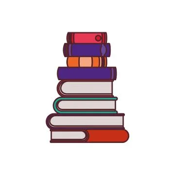Stack of books on white background isolated icon Stockillustratie