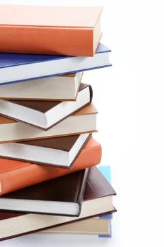 A stack of books on a white background. 写真素材