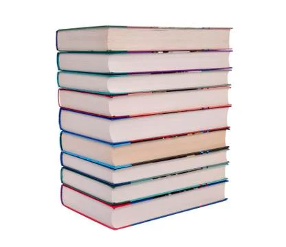 Stack of books on a white background Stock Photos