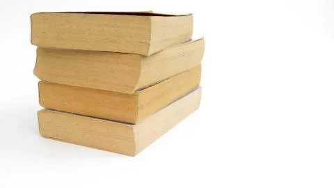 Stack of books on white background Stock Photos