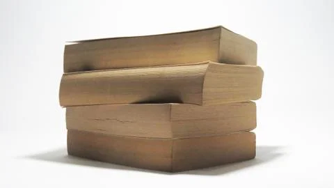 Stack of books on white background Stock Photos