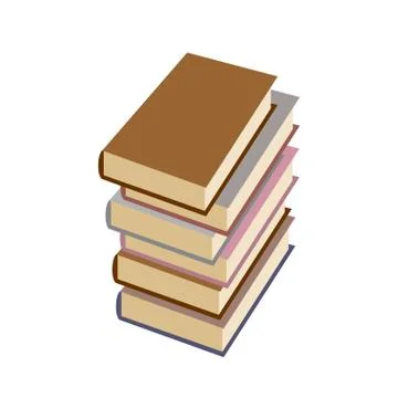 Stack  books on white background. Vector illustration イラスト素材
