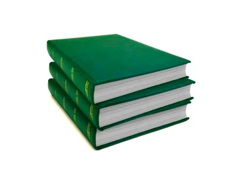 Stack of books on white Stock Photos