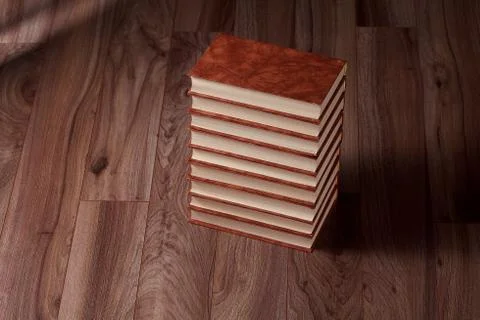 Stack of books on wooden background Stock Photos