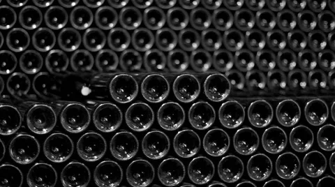 Stack of bottles. Stock Footage 63175091