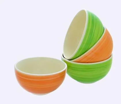 Stack of bowls exposed cascade Stock Photos