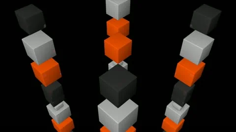 Stack box array with alpha Video stock 22252630