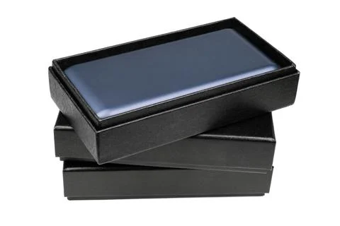 Stack of Boxes and Power Bank Stock Photos