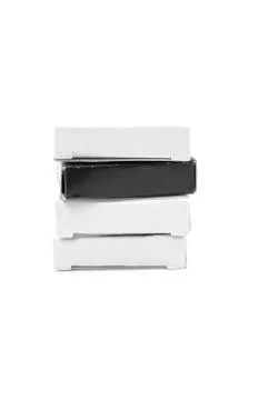 Stack of boxes are on a white background Foto stock