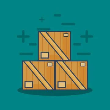 Stack of boxes icon Stock Illustration