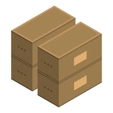 Stack of boxes icon, isometric style Stock Illustration