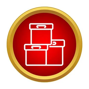 Stack of boxes icon representing storage and delivery イラスト素材