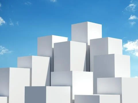 Stack of boxes 스톡 일러스트