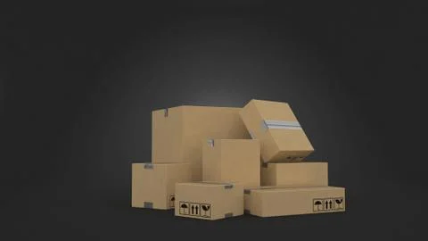 Stack of boxes 스톡 일러스트