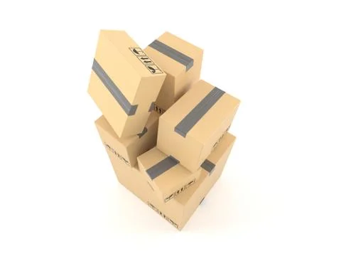 Stack of boxes Stock Illustration