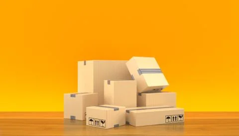 Stack of boxes Stock Illustration
