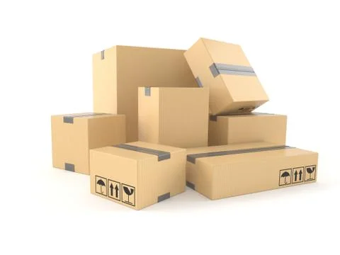 Stack of boxes Illustrazione stock
