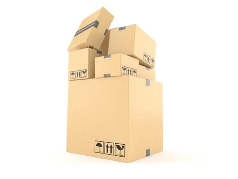 Stack of boxes Stock Illustration