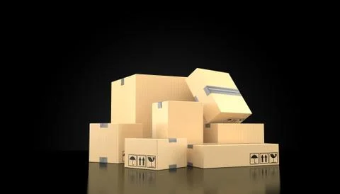 Stack of boxes Illustrazione stock