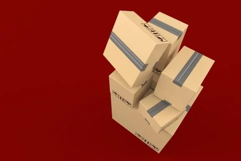 Stack of boxes Illustrazione stock