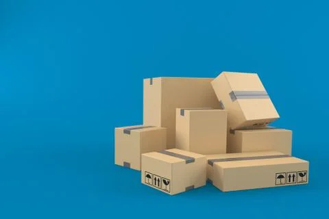 Stack of boxes Stock Illustration
