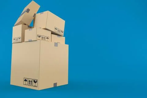 Stack of boxes Stock Illustration