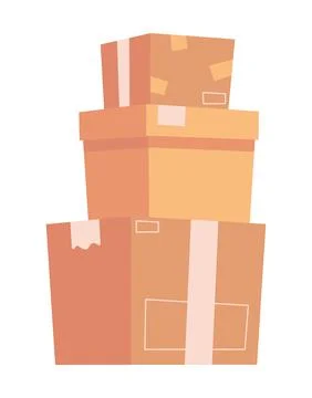 Stack of boxes Stock Illustration