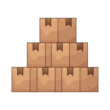 Stack of Boxes illustration Stockillustratie