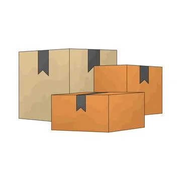 Stack of Boxes illustration 스톡 일러스트