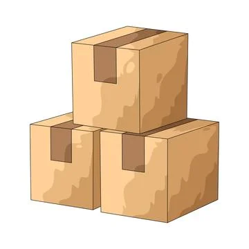 Stack of Boxes illustration Stock Illustration